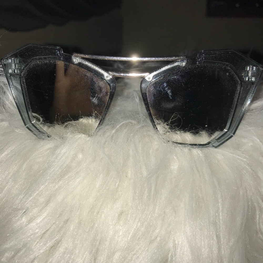 Blue Framed Cat Eye Sunglasses